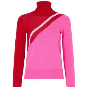 Saunders x RTR Pink Colorblock Sweater, S